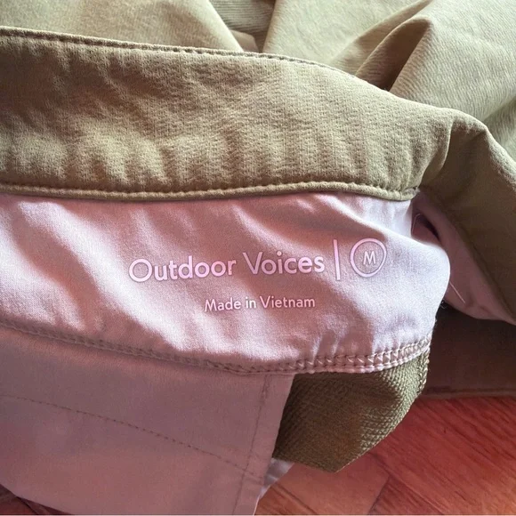 Outdoor Voices Rectrek Belted TerraStretch Mini Skirt Medium M Green Adventure - Picture 3 of 3